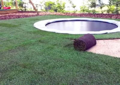 Rollrasen verlegen auch runde Kanten